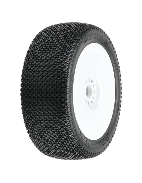 1/8 Slide Lock S3 Front/Rear Buggy Tires Mounted 17mm White (2)