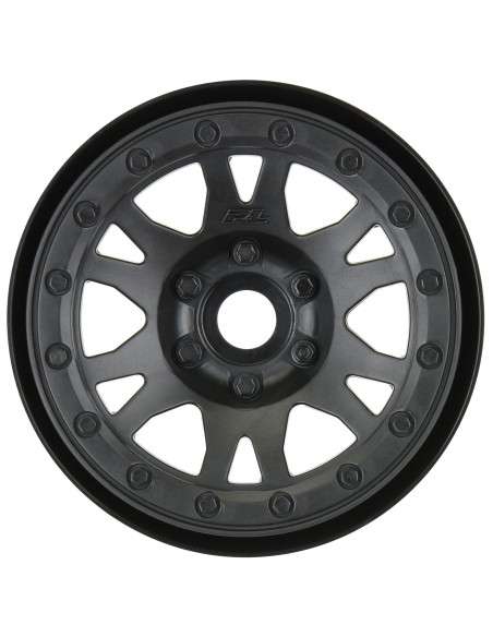 1-10 Impulse F-R 2.2" 12mm Crawler Wheels (2) Black