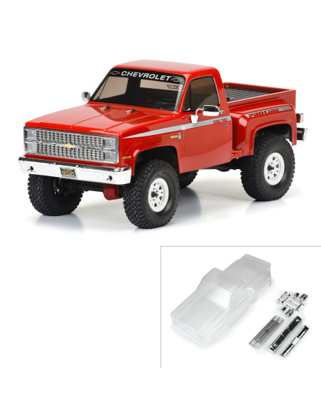 1982 Chevy K-10 Clear Body Set with Scale Molded Accessories