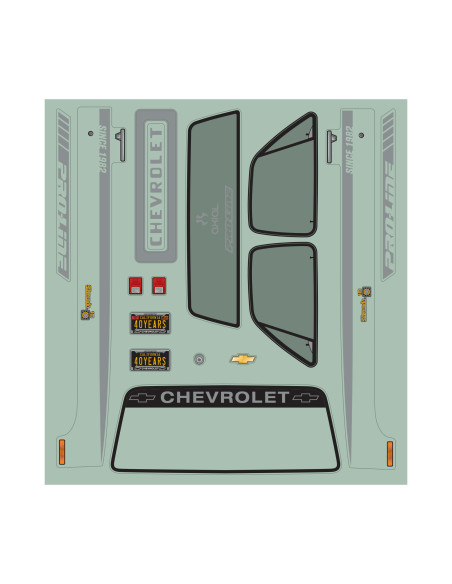 1982 Chevy K-10 Clear Body Set with Scale Molded Accessories