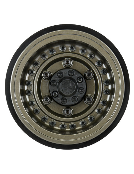 1-6 Black Rhino Armory Alum 2.9" Dual Offset SCX6 Wheels (2) Gunmetal