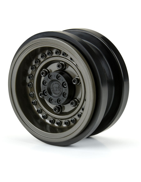 1-6 Black Rhino Armory Alum 2.9" Dual Offset SCX6 Wheels (2) Gunmetal