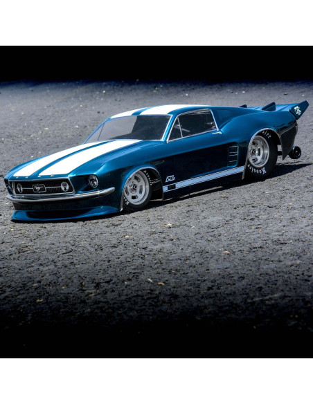 1-10 1967 Ford Mustang Clear Body: Drag Car