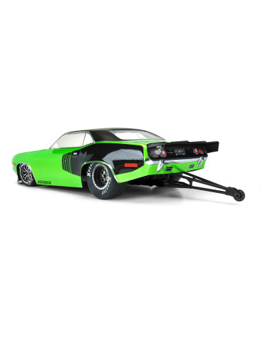 1-10 1972 Plymouth Barracuda Clear Body: Drag Car