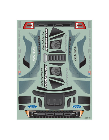 1-10 2022 Ford F-150 Raptor Clear Body: Vorteks