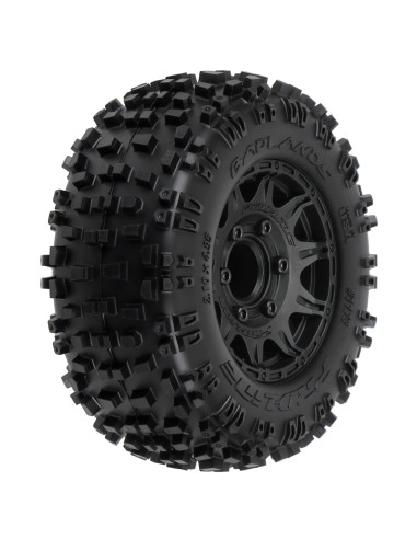1-10 Badlands F-R 2.8" MT Tires Mounted...