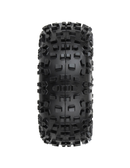 1-10 Badlands F-R 2.8" MT Tires Mounted 12mm-14mm Black Raid (2)