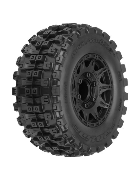 1-10 Badlands MX28 BELTED F-R 2.8" MT Tires MTD 12mm-14mm Raid (2)