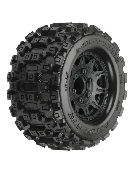 1-10 Badlands MX28 F-R 2.8" MT Tires MTD 12mm-14mm Black Raid (2)