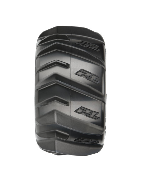 1-10 Dumont F-R 2.8" MT Tires Mounted 12mm-14mm Black Raid (2)