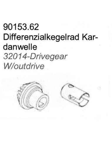 90153.62 Drivegear W-outdrive (rear)