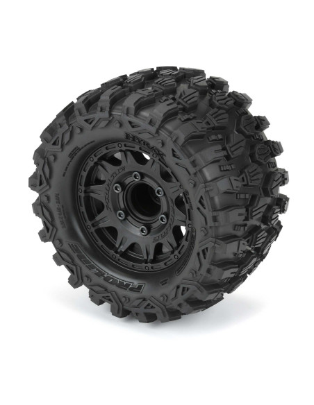 1-10 Hyrax F-R 2.8" MT Tires Mounted 12mm-14mm Black Raid (2)