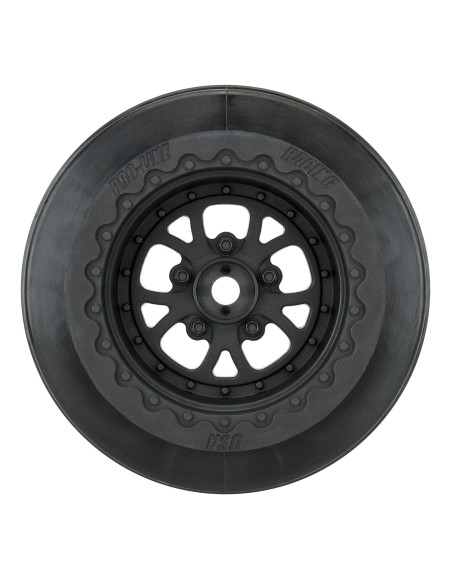 1-10 Pomona Drag Spec Rear 2.2"-3.0" 12mm Drag Wheels (2) Black