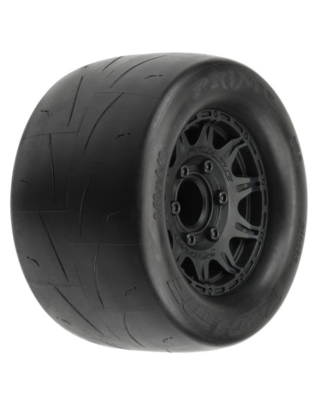 1-10 Prime F-R 2.8" Street MT Tires Mounted 12mm-14mm Black Raid (2)