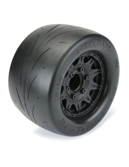 1-10 Prime F-R 2.8" Street MT Tires Mounted 12mm-14mm Black Raid (2)