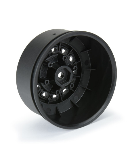 1-10 Raid Front-Rear 2.2"-3.0" 12mm Short Course Wheels (2) Black