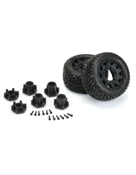 1-10 Street Fighter LP F-R 2.8" MT Tires MTD 12mm-14mm Blk Raid (2)