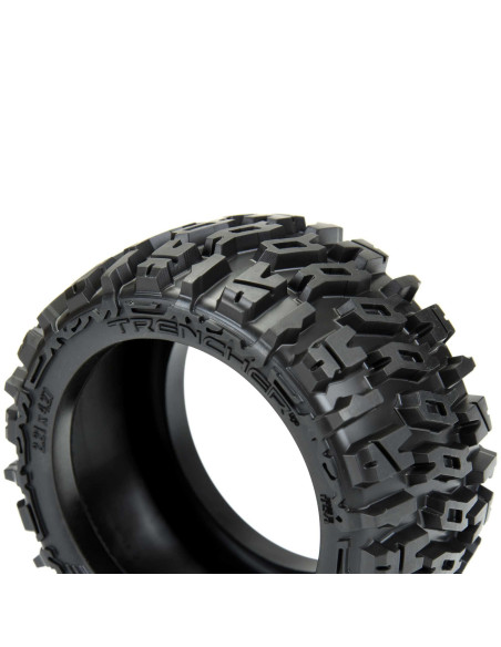 1-10 Trencher LP F-R 2.8" MT Tires Mounted 12mm-14mm Black Raid (2)