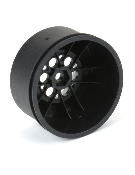 1-16 Showtime+ Rear 8mm Hex Wheels Black-Silver (2): Losi Mini Drag