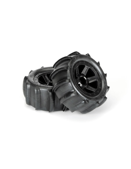 1-16 Sling Shot Fr-Rr 2.2" Sand Tires Mounted 12mm Blk Desperado (2)