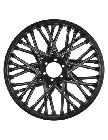 1-4 Bullyspoke V2 Bead Front Wheel Black:...