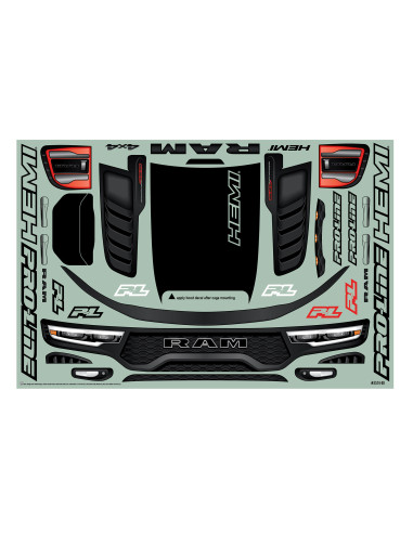 1-5 Pre-Cut 2021 Ram 1500 Clear Body: X-MAXX