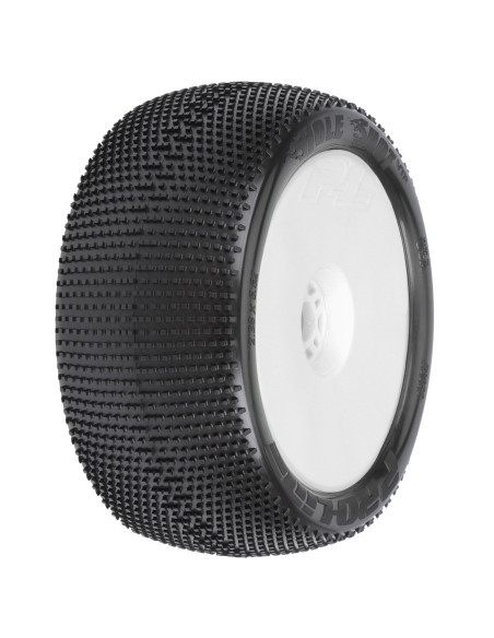 1-8 Hole Shot S3 F-R 4.0" Tires Mounted 17mm Wht Zero Offst Whls (2)