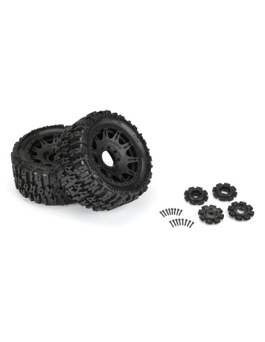 1-6 Trencher F-R 5.7” Tires Mounted 24mm Black...