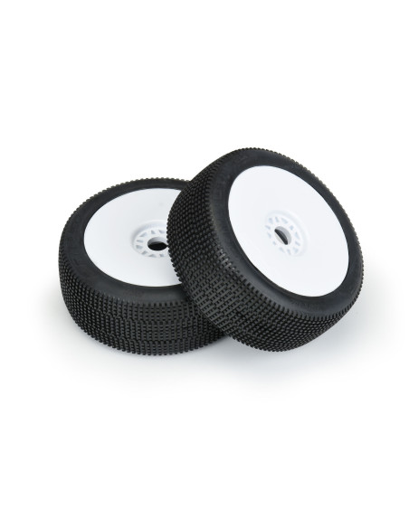 1-8 Convict S3 Front-Rear Buggy Tires Mounted 17mm White Wheels (2)