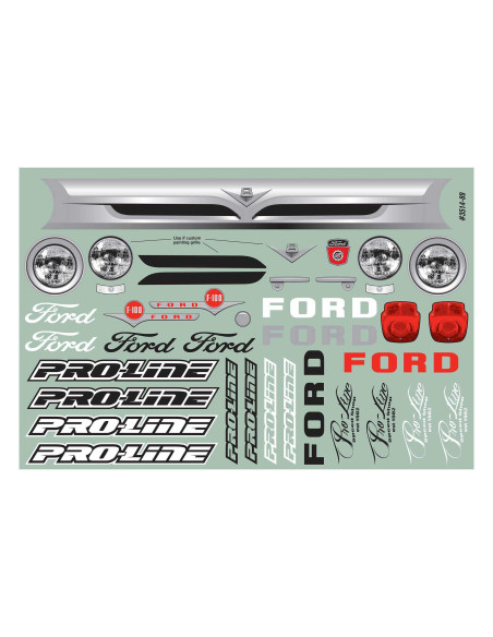 1-10 1956 Ford F-100 Pro-Touring Street Truck Clear Body