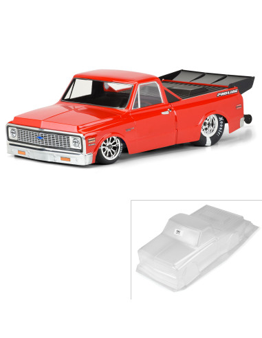 1-10 1972 Chevy C-10 Clear Body: Drag Car