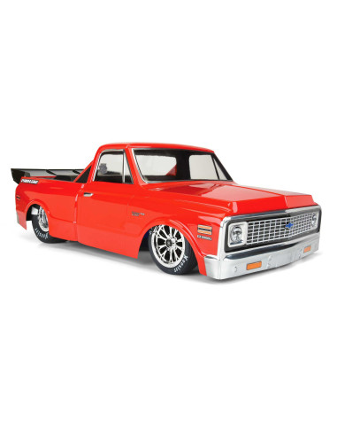 1-10 1972 Chevy C-10 Clear Body: Drag Car
