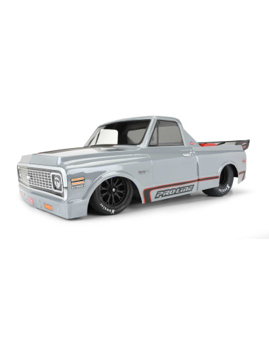 1-10 1972 Chevy C-10 Clear Body: Drag Car