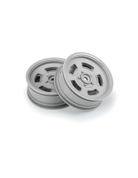 1-10 Slot Mag Drag Spec Front 2.2" 12mm Drag Wheels (2) Gray