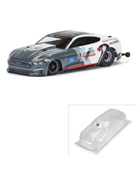 1-16 2021 Ford Mustang Cobra Jet Clear Body: Losi Mini Drag Car