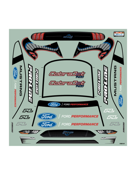 1-16 2021 Ford Mustang Cobra Jet Clear Body: Losi Mini Drag Car