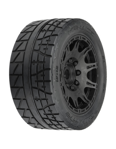 1-6 Menace HP BELTED F-R 5.7" MT Tires Mounted 24mm Blk Raid (2)