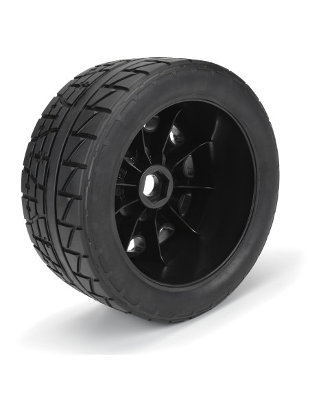 1-6 Menace HP BELTED F-R 5.7" MT Tires Mounted 24mm Blk Raid (2)