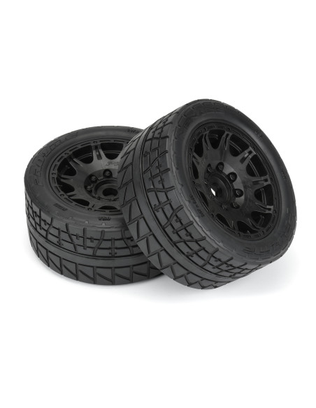 1-6 Menace HP BELTED F-R 5.7" MT Tires Mounted 24mm Blk Raid (2)