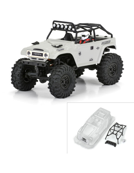 1-24 1979 Toyota Land Cruiser FJ40 Clear Body with Trail Cage: SCX24