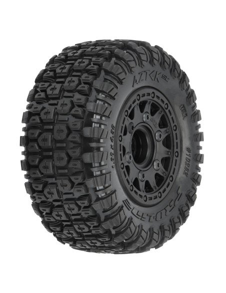 1-10 Aztek M2 F-R 2.2"-3.0" SC MTD 12mm & 14mm Black Raid Wheels (2)