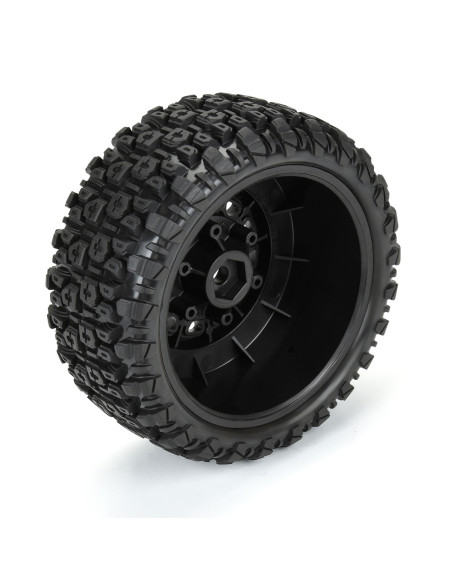 1-10 Aztek M2 F-R 2.2"-3.0" SC MTD 12mm & 14mm Black Raid Wheels (2)