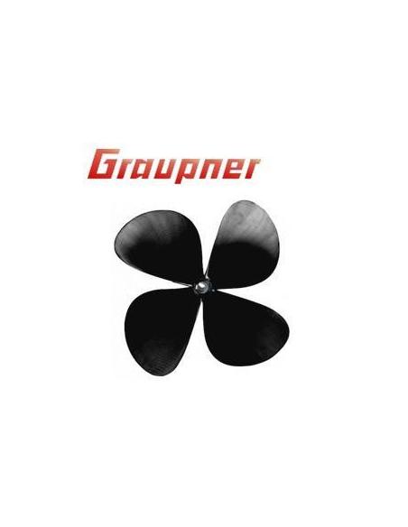 Hélice cuatro palas M4 45mm rotación a la derecha para barco RC