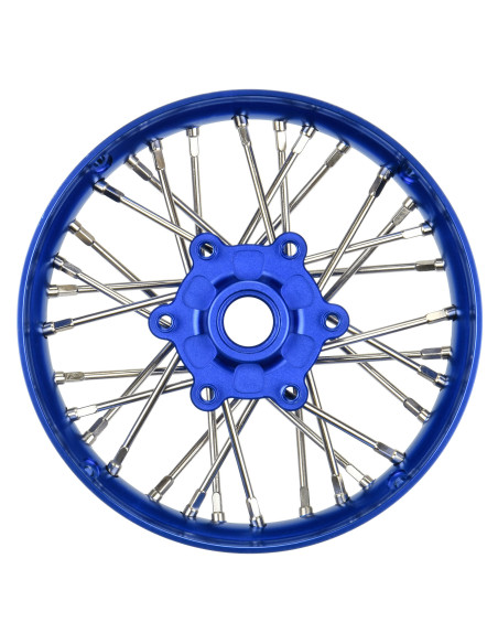 1-4 Pro-Spec Aluminum V2 Bead Front Wheel Blue-Blue (1): Promoto-SM