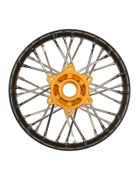 1-4 Pro-Spec Aluminum V2 Bead Rear Wheel Black-Gold (1): Promoto-SM