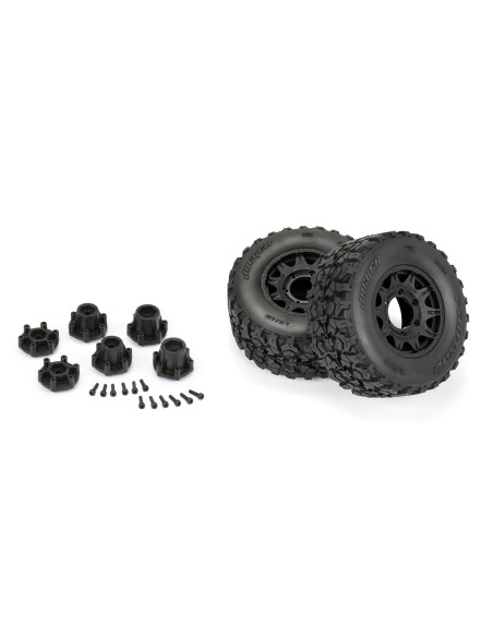 1-10 Jaeger HP BELTED F-R 2.8" MT Tires MTD 12mm-14mm Black Raid (2)