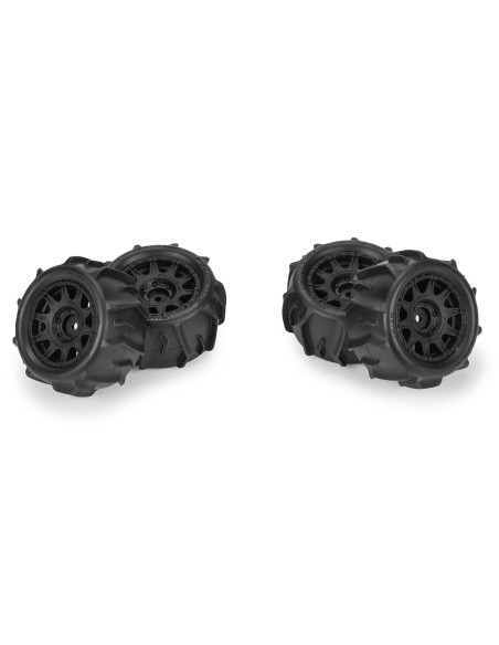1-18 Dumont F-R Tires MTD 12mm Black Raid (4): Granite GROM