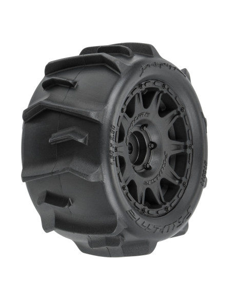1-18 Dumont F-R Tires MTD 12mm Black Raid (4): Granite GROM