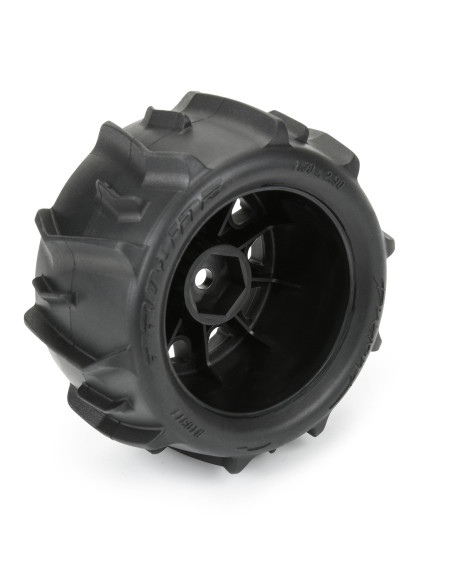 1-18 Dumont F-R Tires MTD 12mm Black Raid (4): Granite GROM