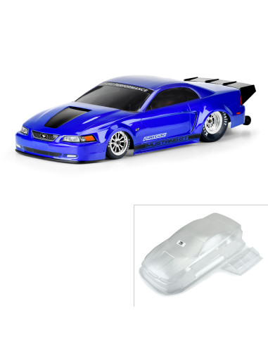 1-10 1999 Ford Mustang Clear Body: Drag Car